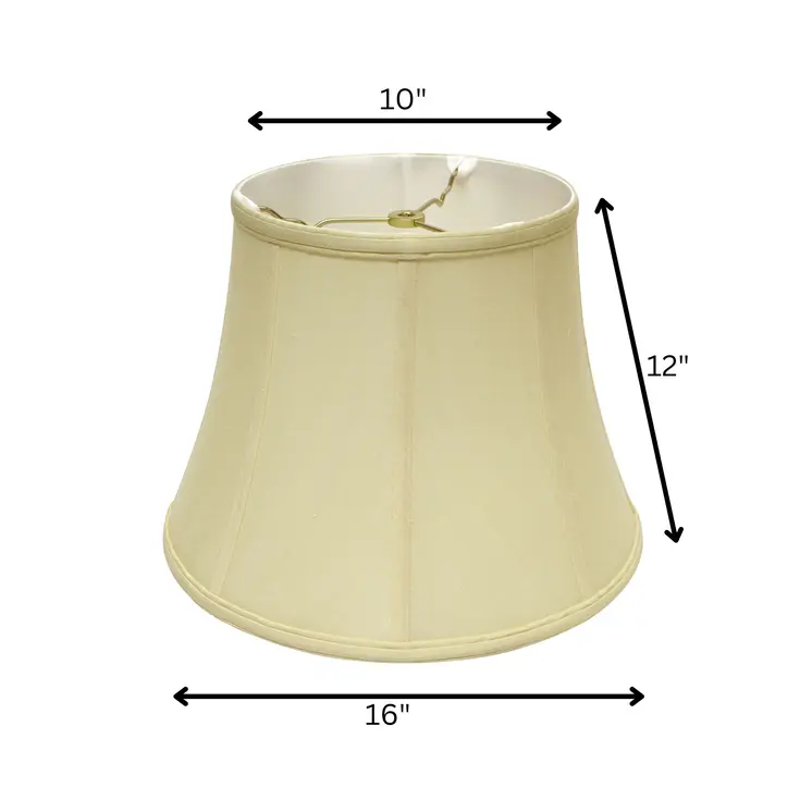 16" Antique White Altered Bell Monay Shantung Lampshade