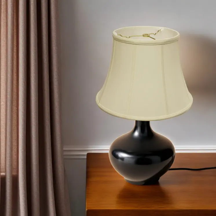 16" Ivory Altered Bell Monay Shantung Lampshade