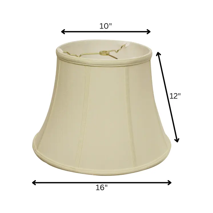 16" Ivory Altered Bell Monay Shantung Lampshade