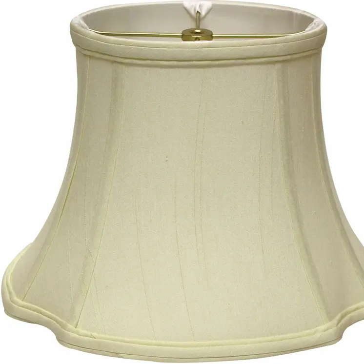 15" Ivory Reversed Oval Monay Shantung Lampshade