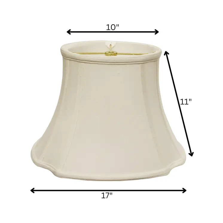 Cream Monay Shantung Silk Oval 17 Bottom