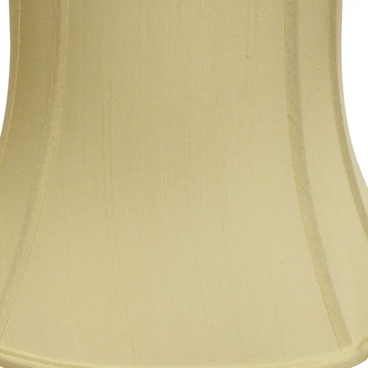 17" Antique White Reversed Oval Monay Shantung Lampshade
