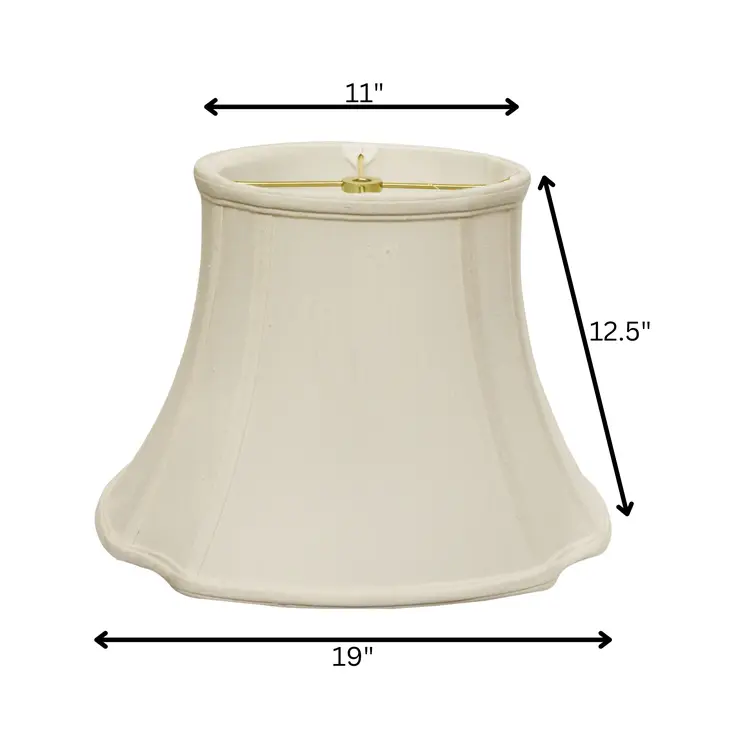 Cream Monay Shantung Silk Oval 19 Bottom