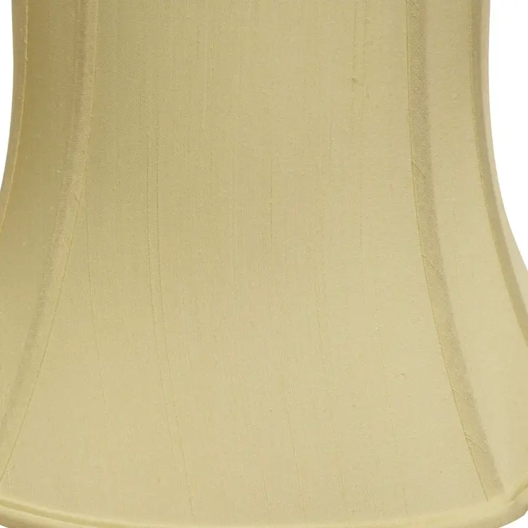 19" Antique White Reversed Oval Monay Shantung Lampshade