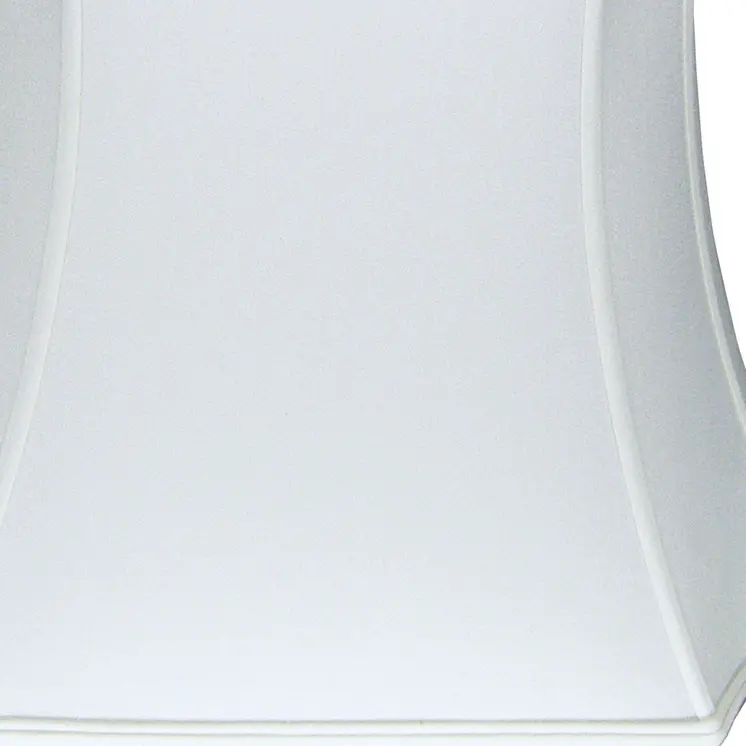11" Snow Inverted Rectangle Shantung Lampshade
