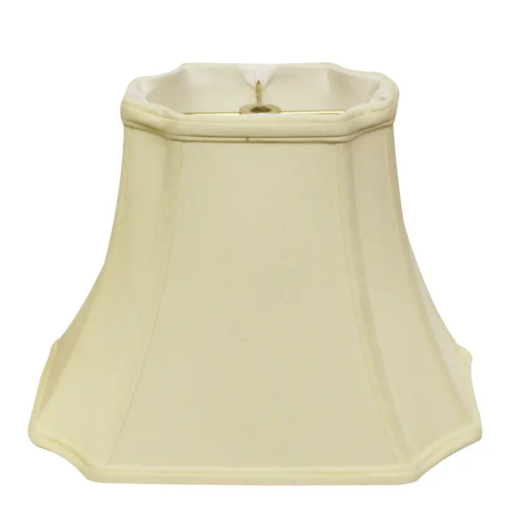 19" Ivory Inverted Rectangle Shantung Lampshade