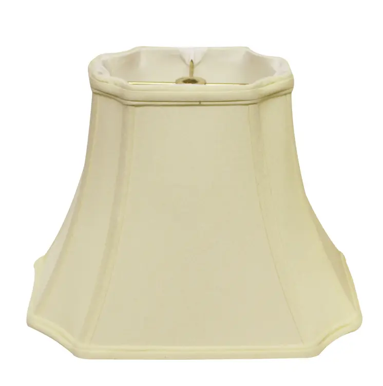 19" Ivory Inverted Rectangle Shantung Lampshade