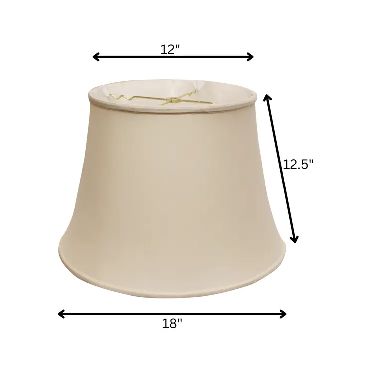 18" Biege Sloped Euro Bell Pongee Shantung Lampshade