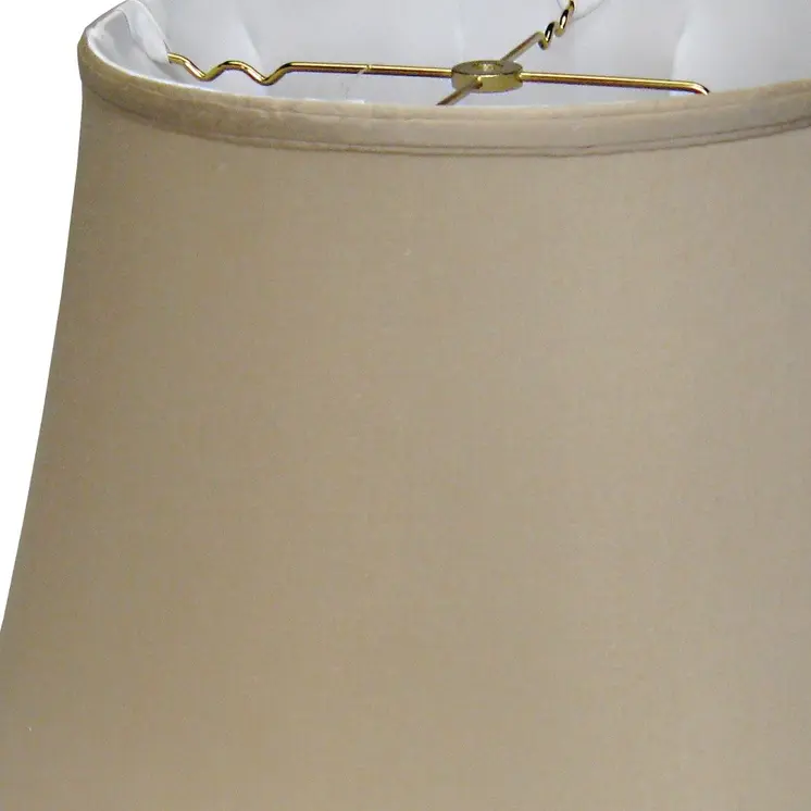 18" Greige Sloped Euro Bell Pongee Shantung Lampshade