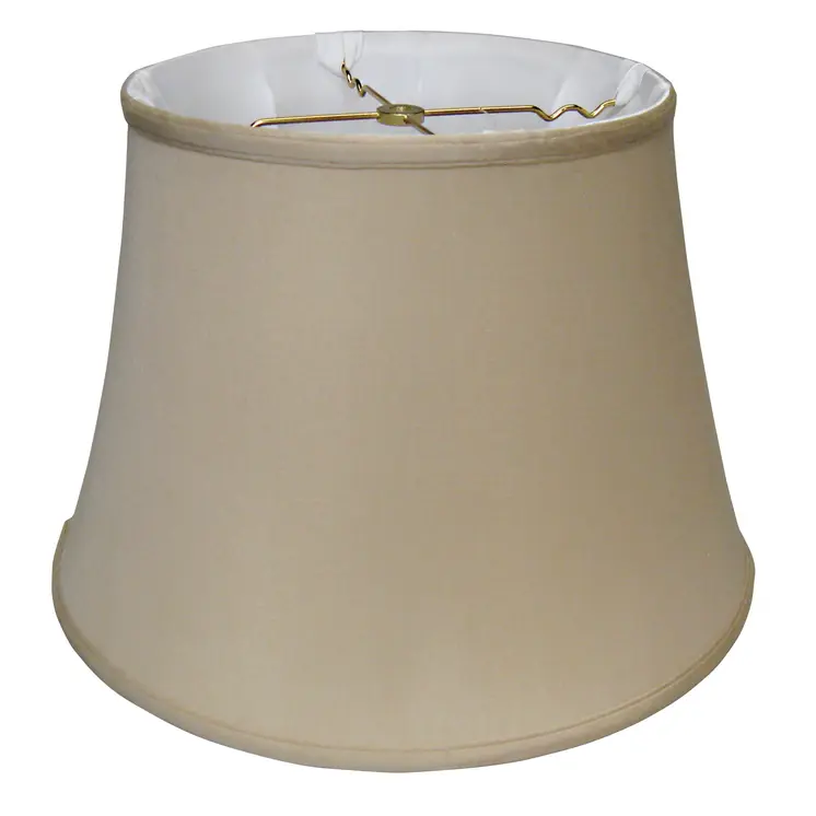 18" Greige Sloped Euro Bell Pongee Shantung Lampshade