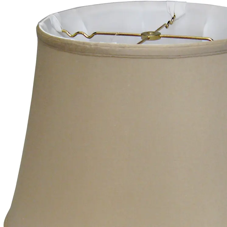 18" Greige Sloped Euro Bell Pongee Shantung Lampshade