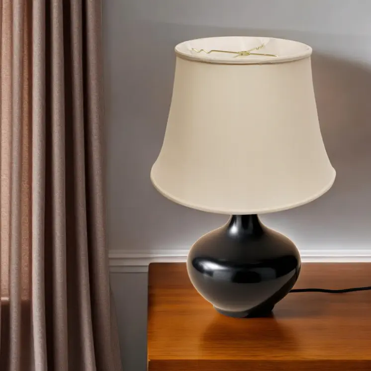 20" Biege Sloped Euro Bell Pongee Shantung Lampshade
