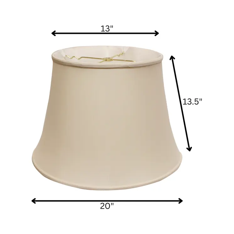 20" Biege Sloped Euro Bell Pongee Shantung Lampshade