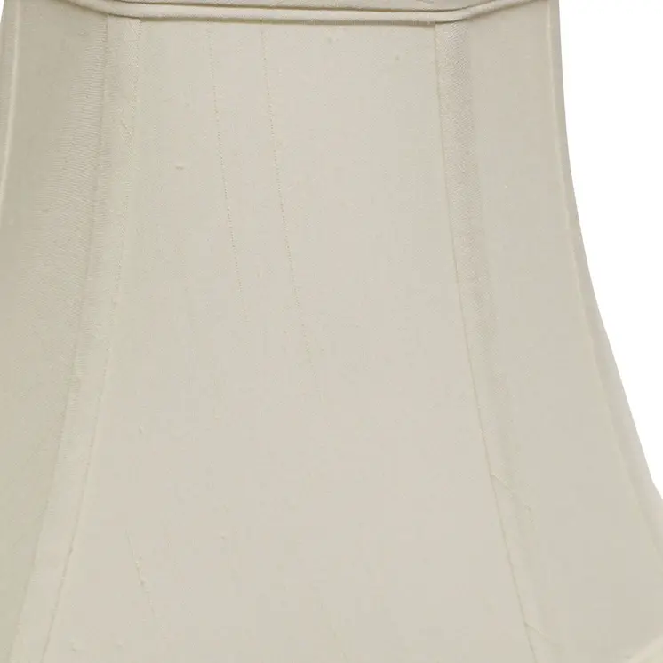 10" White Slanted Square Bell Monay Shantung Lampshade