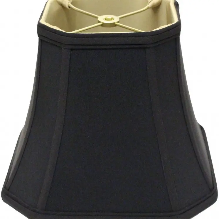 14" Black with Bronze Lining Slanted Square Bell No Slub Lampshade