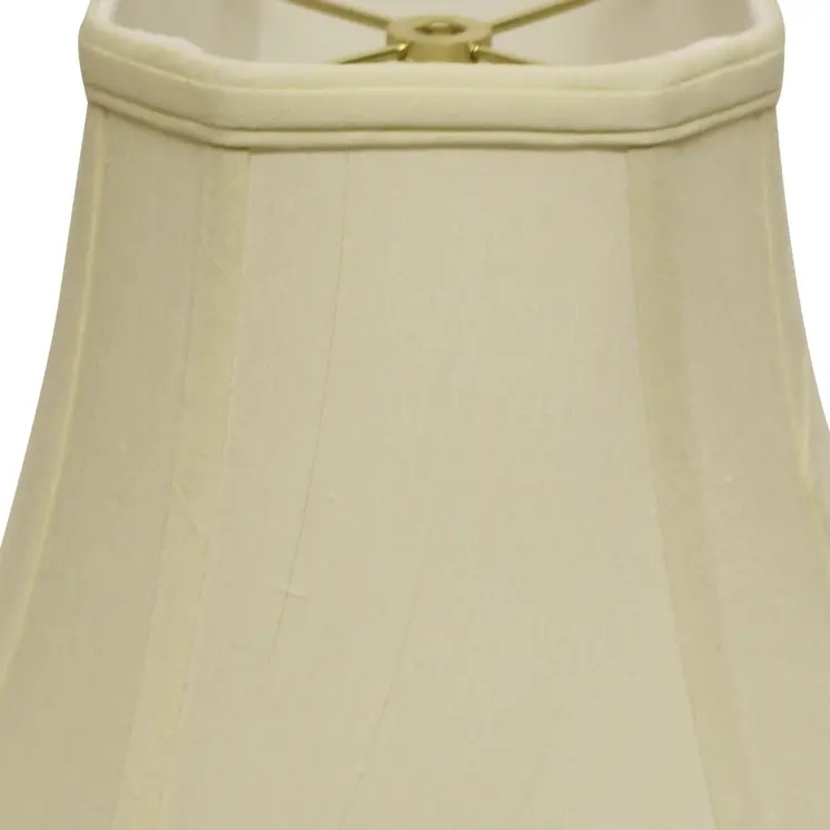 14" Ivory Slanted Square Bell Monay Shantung Lampshade
