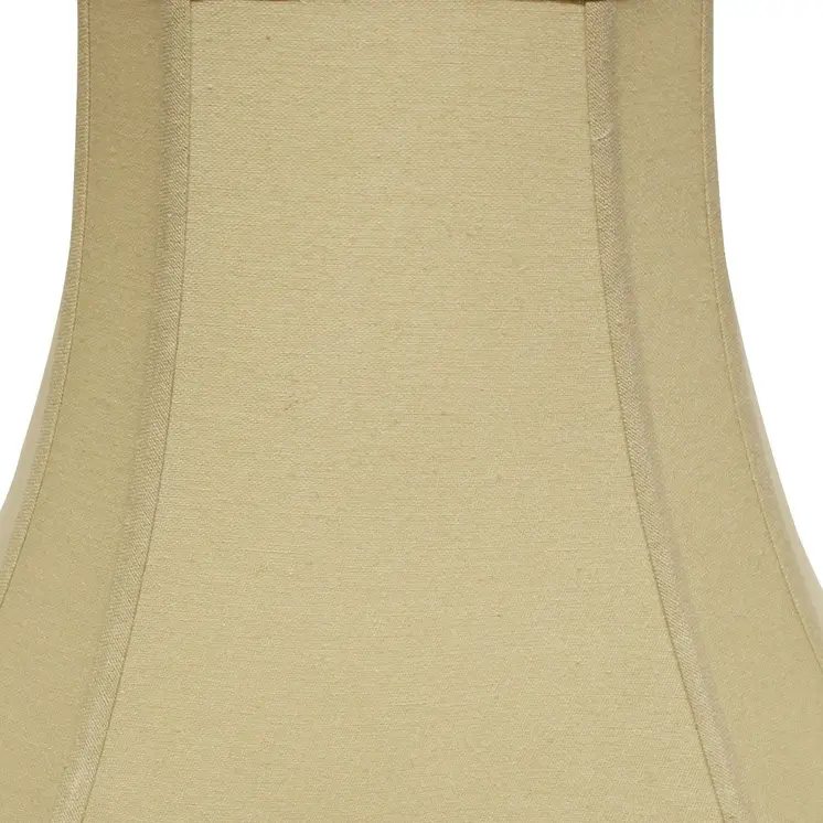 14" Pale Brown Slanted Square Bell Linen Lampshade