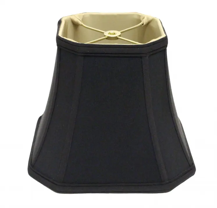 16" Black with Bronze Lining Slanted Square Bell No Slub Lampshade