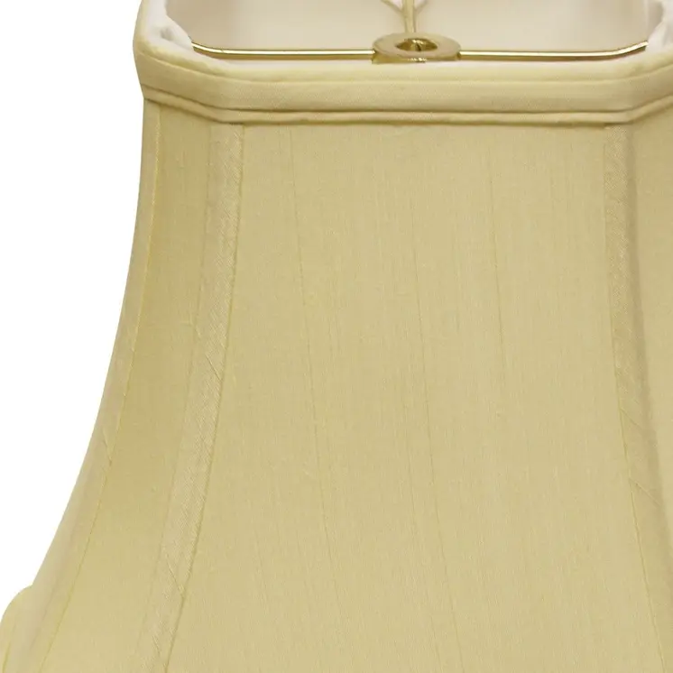 14" Antique White Slanted Rectangle Bell Monay Shantung Lampshade