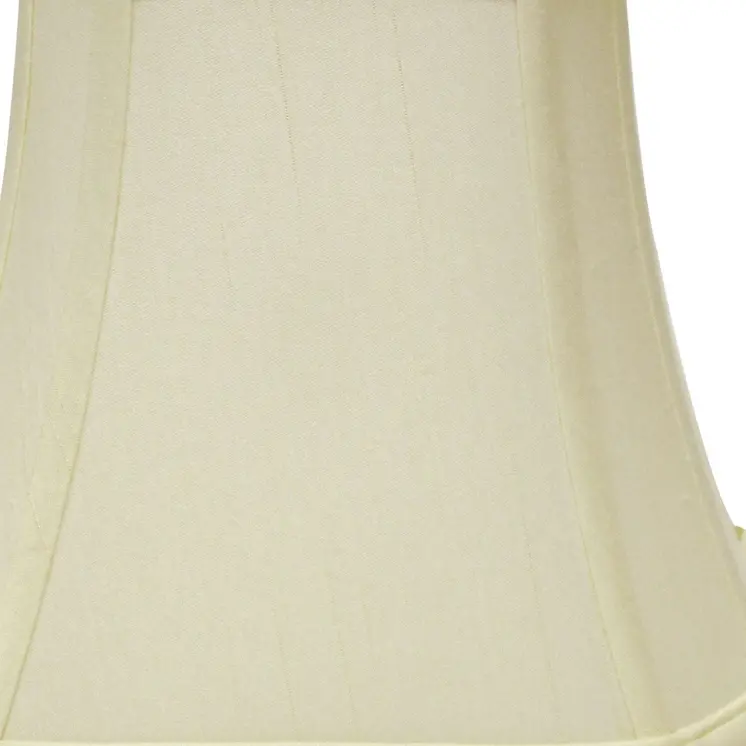 14" Ivory Slanted Rectangle Bell Monay Shantung Lampshade