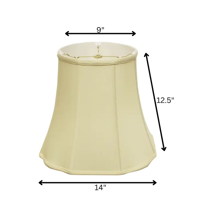 14" Antique White Premium Octagon Monay Shantung Lampshade