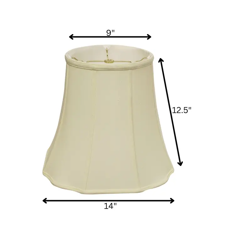 14" Ivory Premium Octagon Monay Shantung Lampshade