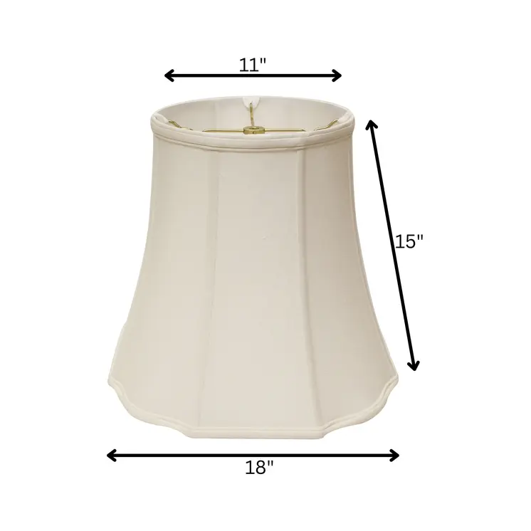 18" White Premium Octagon Monay Shantung Lampshade