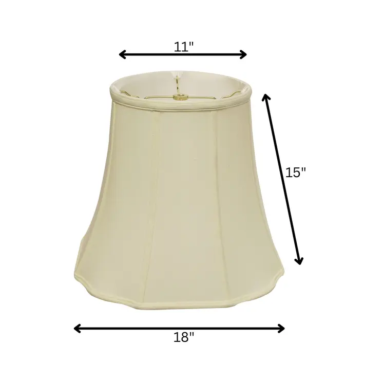 18" Ivory Premium Octagon Monay Shantung Lampshade