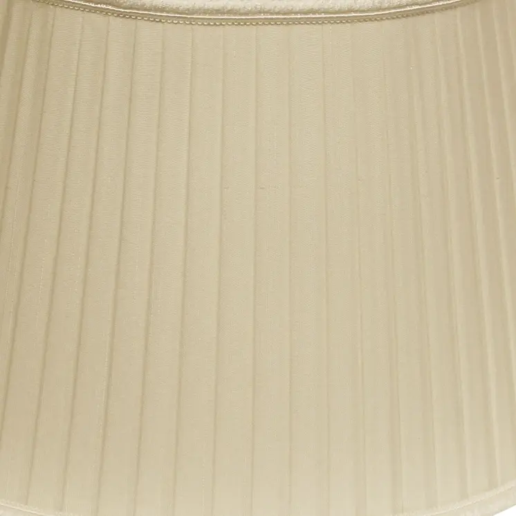 10" Ivory Oval Side Pleat Shantung Lampshade