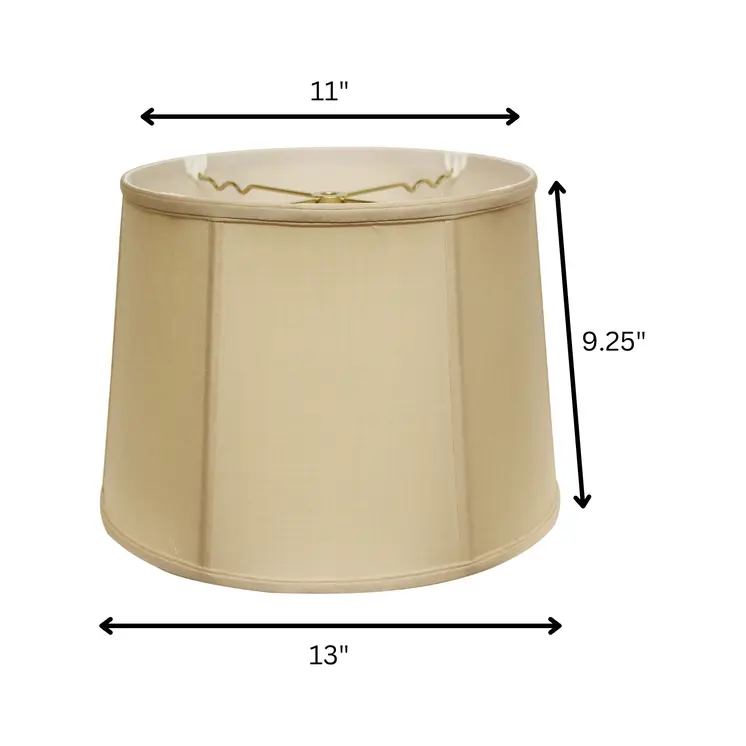 13" Inherent Throwback Drum Pongee Silk Lampshade
