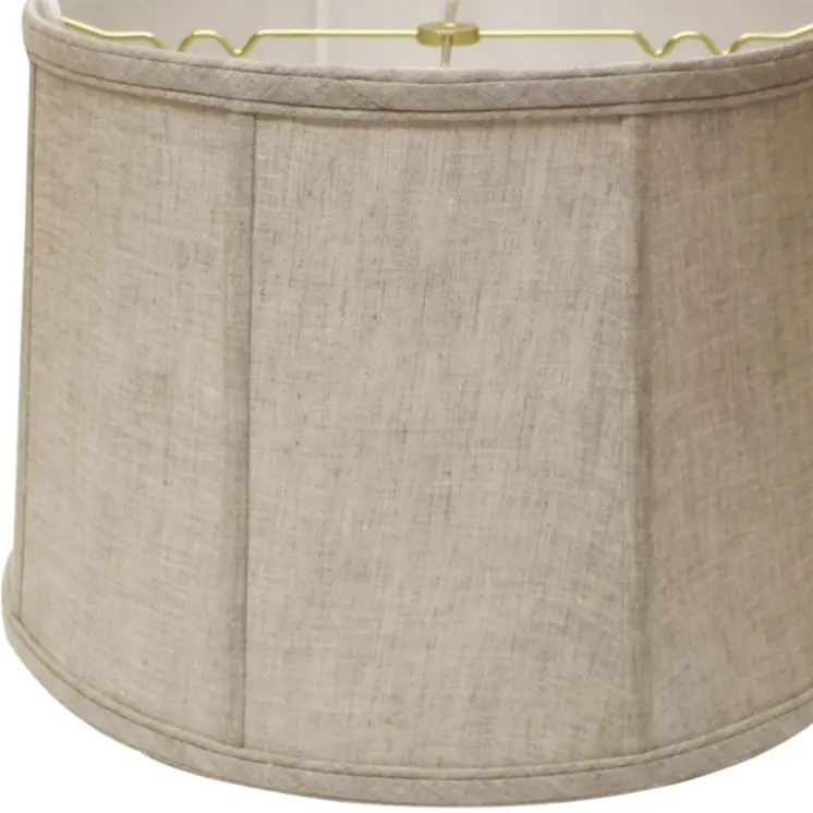 13" Cream Throwback Drum Linen Lampshade