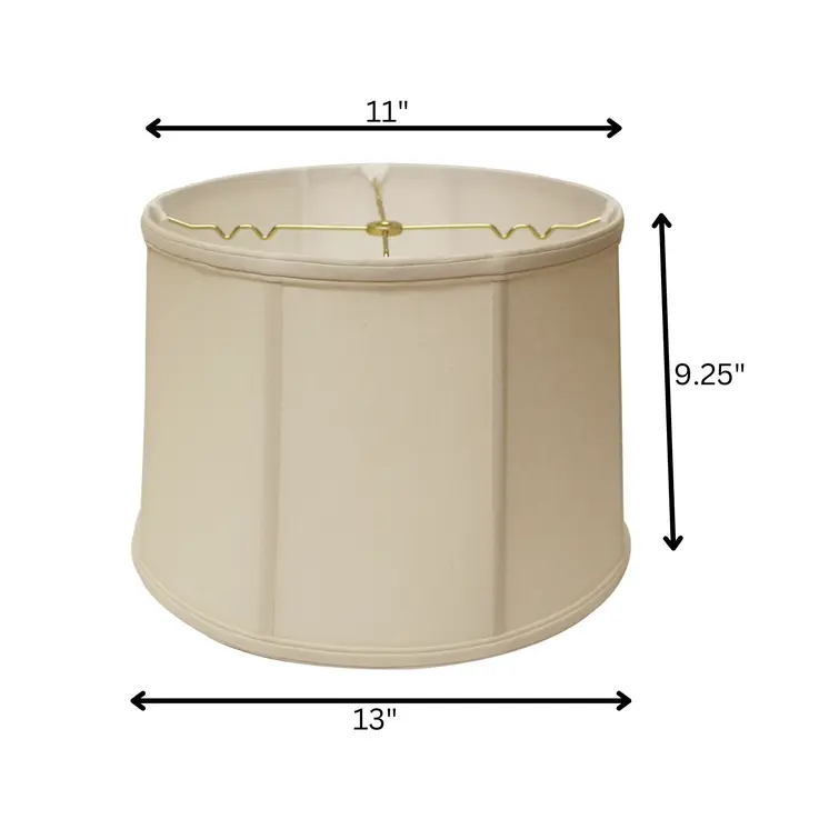 13" Off White Throwback Drum Linen Lampshade