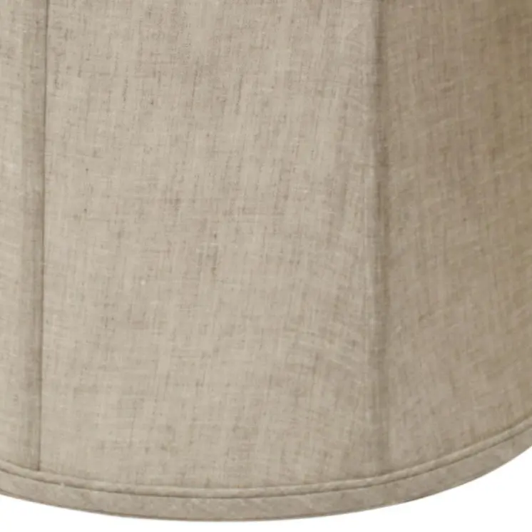 15" Cream Throwback Drum Linen Lampshade