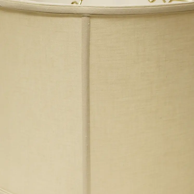 15" Pale Brown Throwback Drum Linen Lampshade