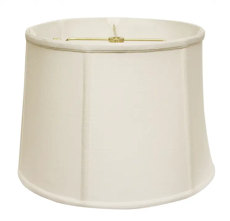 White Linen Drum Lamp shade 15"W Bottom