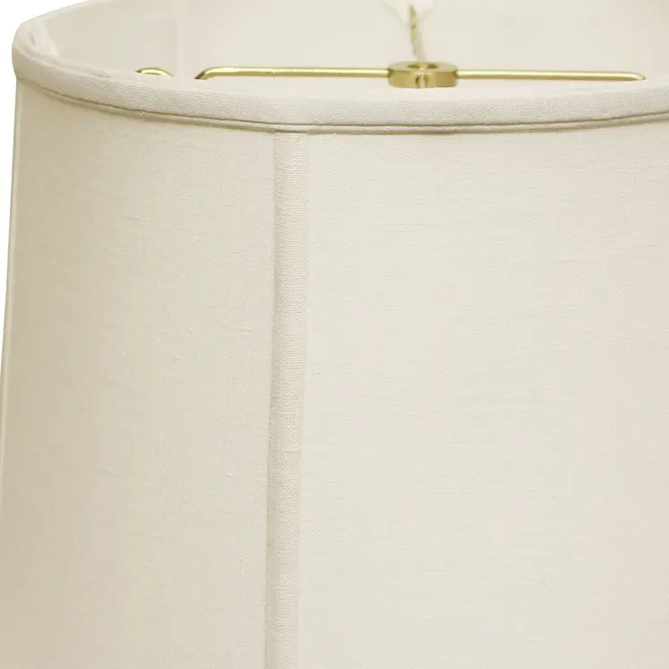 White Linen Drum Lamp shade 15"W Bottom