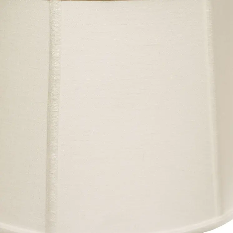 White Linen Drum Lamp shade 15"W Bottom
