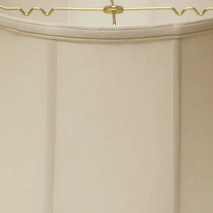 19" Off White Throwback Drum Linen Lampshade