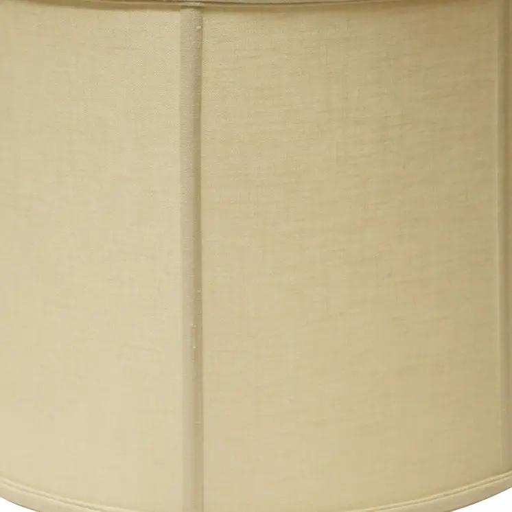 19" Pale Brown Throwback Drum Linen Lampshade