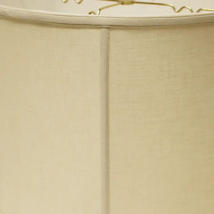 19" Pale Brown Throwback Drum Linen Lampshade