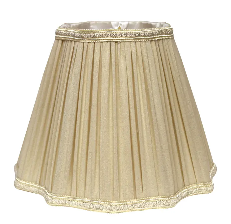 10" Pearl Grey Slanted Fancy Square Shantung Lampshade