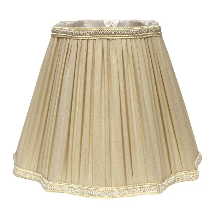18" Pearl Grey Slanted Fancy Square Shantung Lampshade