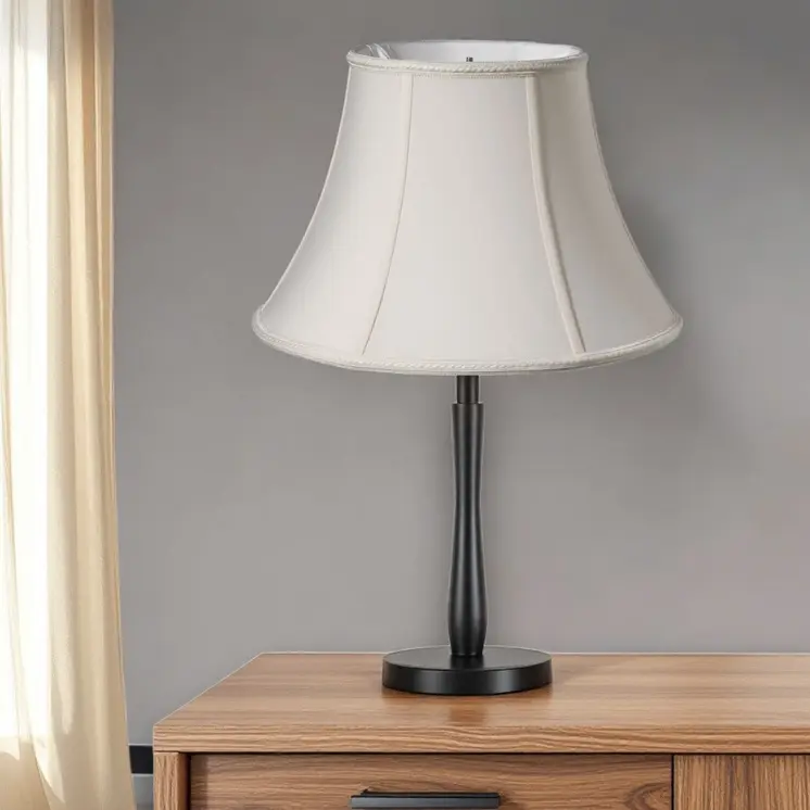 18" Cream Slanted Bell Shantung Lampshade