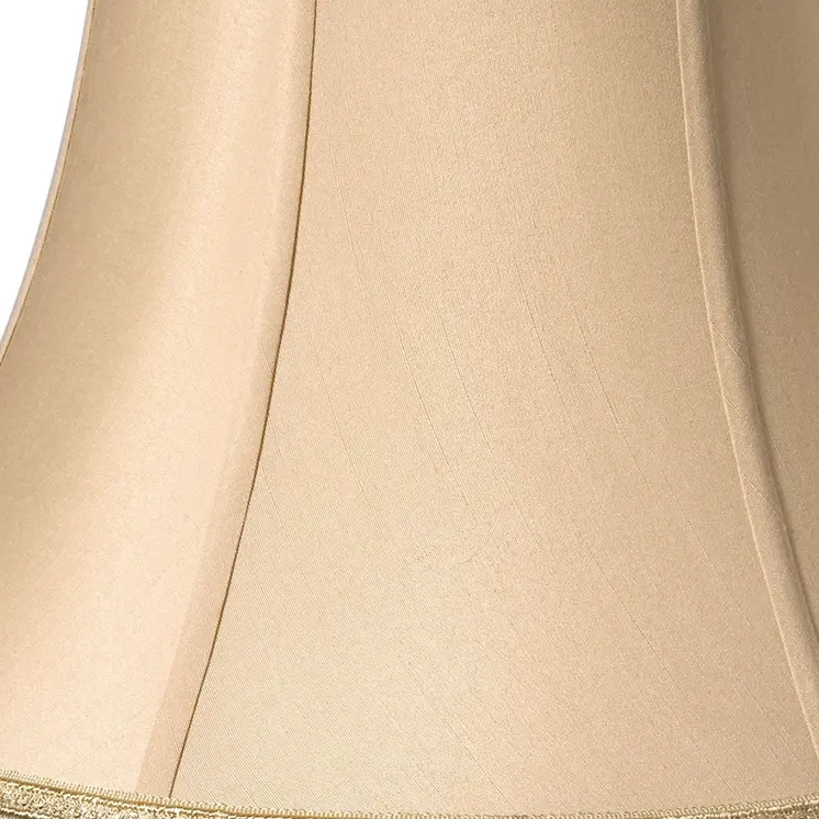 Gold Shantung Silk Bell Lamp shade 18"W Bottom