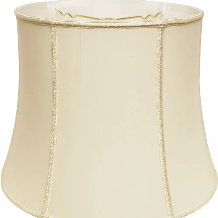 16" Ivory Slanted Girdle Shantung Lampshade