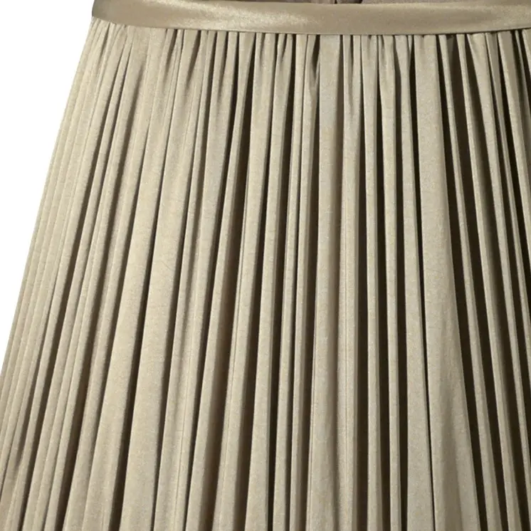 11" Ash Slanted Pleated Tafetta Lampshade