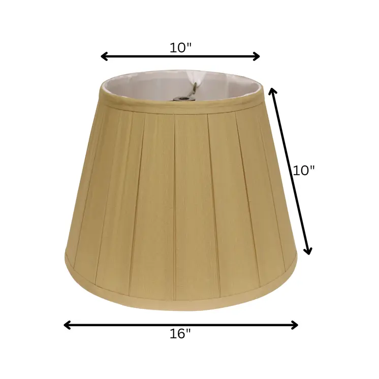 16" Primrose Slanted Crimped Box Shantung Lampshade