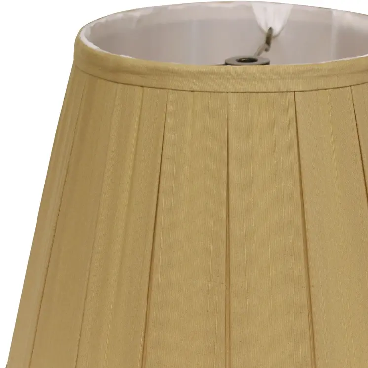 16" Primrose Slanted Crimped Box Shantung Lampshade