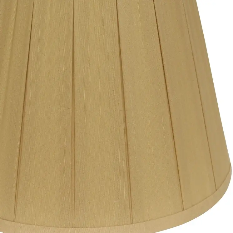 19" Primrose Slanted Crimped Box Shantung Lampshade