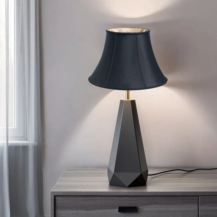 10" Black with Bronze Lining Slanted Oval Shantung Lampshade